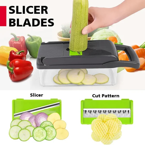 14-Piece Multifunctional Vegetable Chopper