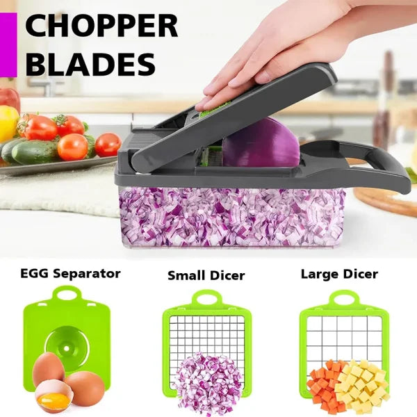 14-Piece Multifunctional Vegetable Chopper