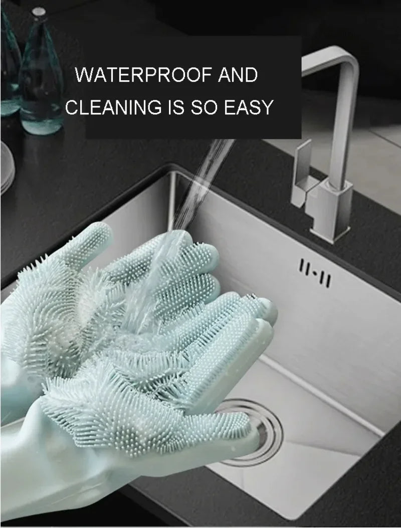 Multi-Purpose Silicone Scrubber Gloves