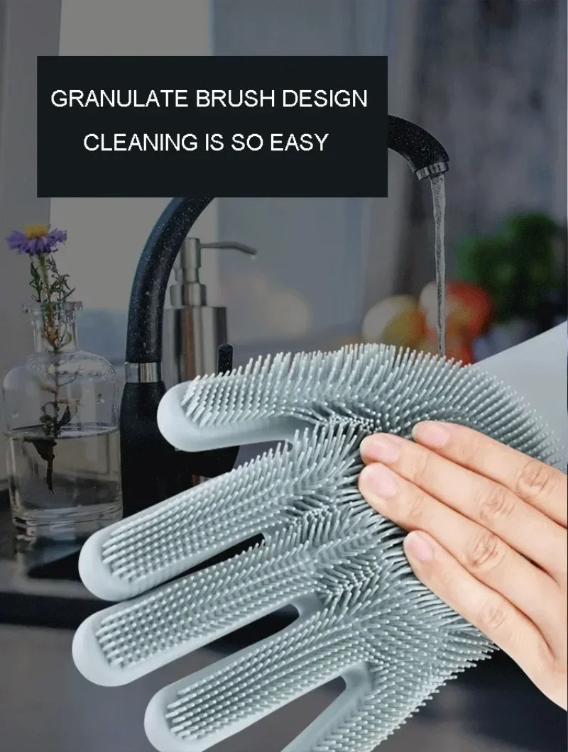 Multi-Purpose Silicone Scrubber Gloves