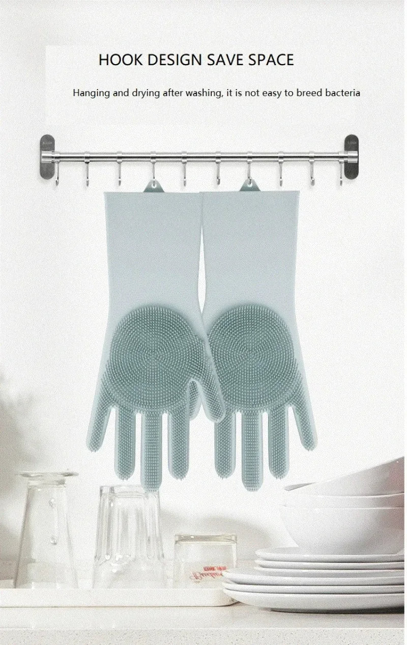 Multi-Purpose Silicone Scrubber Gloves