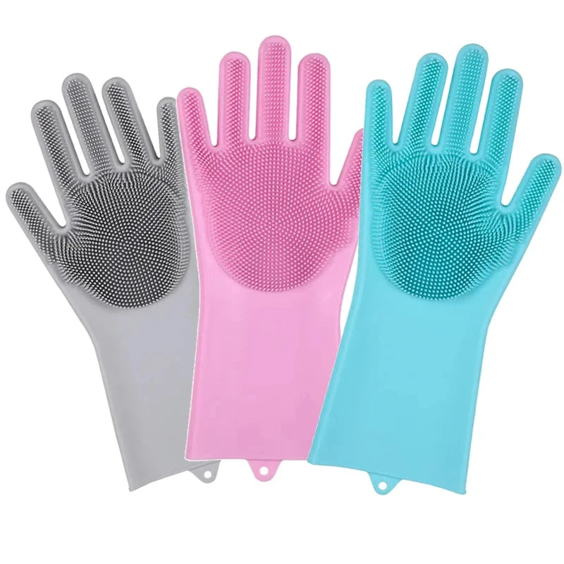 Multi-Purpose Silicone Scrubber Gloves