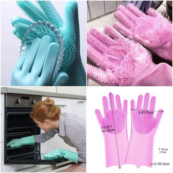 Multi-Purpose Silicone Scrubber Gloves