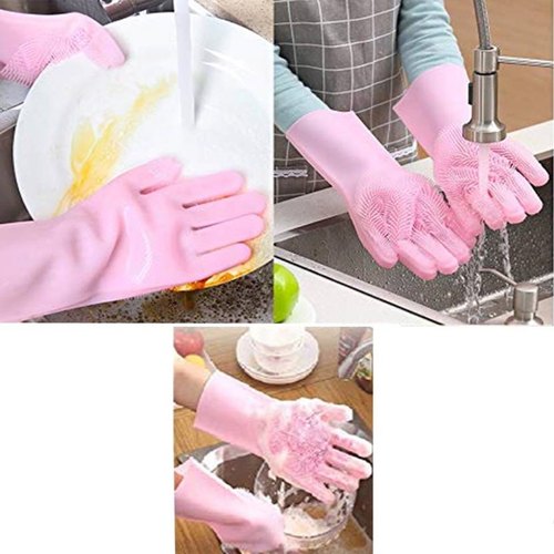 Multi-Purpose Silicone Scrubber Gloves