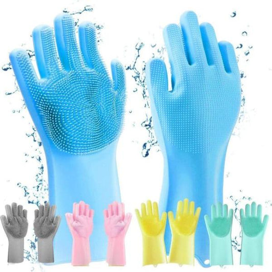 Multi-Purpose Silicone Scrubber Gloves